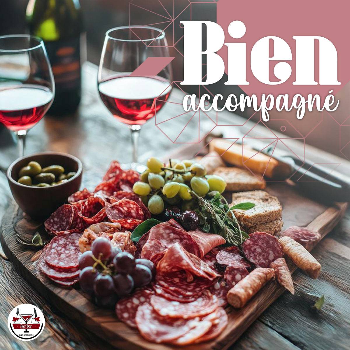 Brasserie pour anniversaire entre amis avec  planches apéritives à Dijon centre ville vers Dijon place de la Liberté